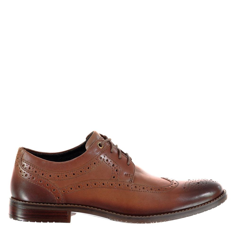 Rockport Men's Sp Brogues Dress Shoes - Cognac - USA (3405VJGRE)